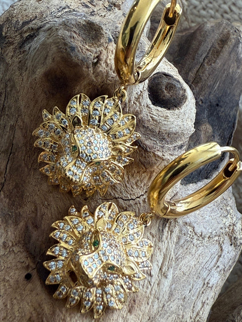 LION GOLD HOOPS