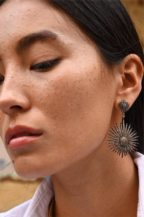 STARBURST CHANDELIER EARRINGS