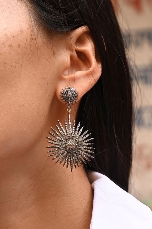 STARBURST CHANDELIER EARRINGS