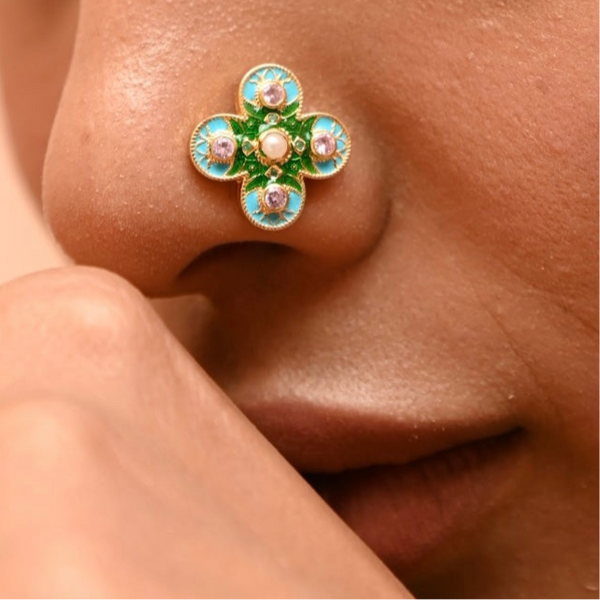 VICTORIAN ENAMEL NOSE PIN