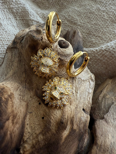 LION GOLD HOOPS