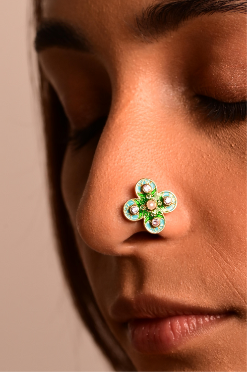 VICTORIAN ENAMEL NOSE PIN
