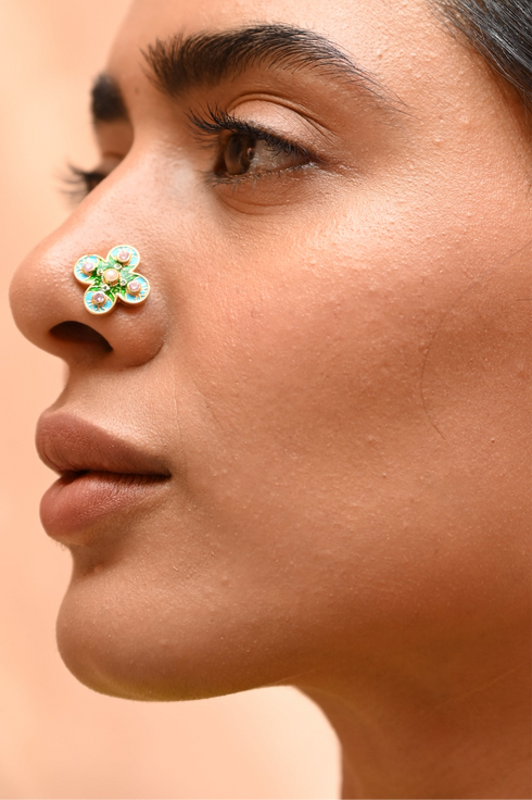 VICTORIAN ENAMEL NOSE PIN
