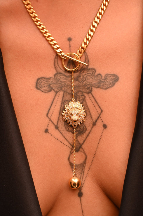 LION CUBAN CHAIN NECKLACE