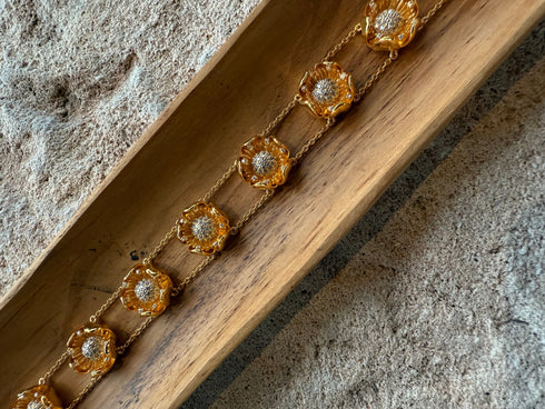 GOLD FLOWER CHOKER