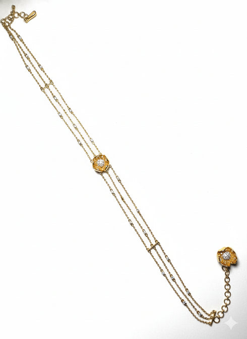 SCULPTURAL FLOWER CHOKER