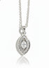 SILVER EVIL EYE PENDANT ON CHAIN