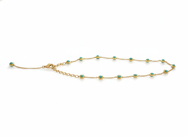 ENAMEL TURQUOISE CHOKER