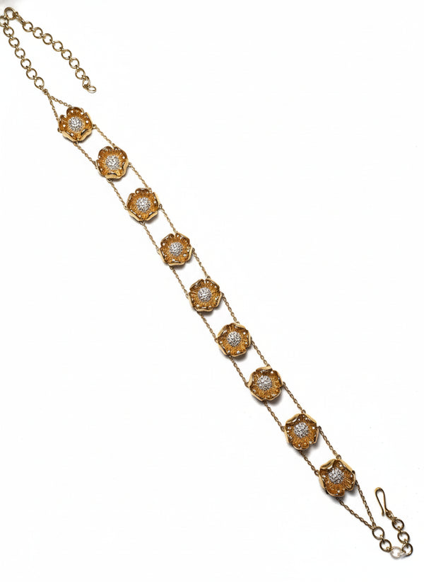 GOLD FLOWER CHOKER