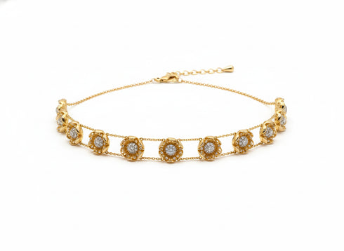 GOLD FLOWER CHOKER