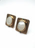 RIBBED MOONSTONE EARRING