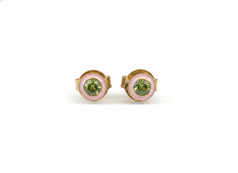 PINK ENAMEL STUDS