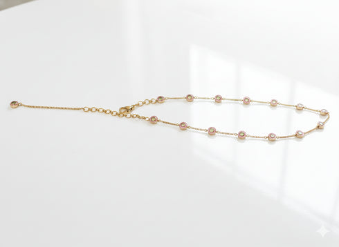 PINK ENAMEL CHOKER