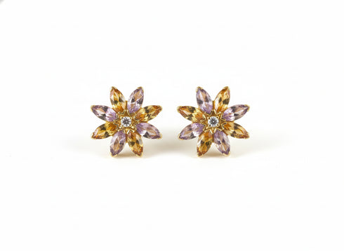 HIGH SHINE FLOWER EARRINGS