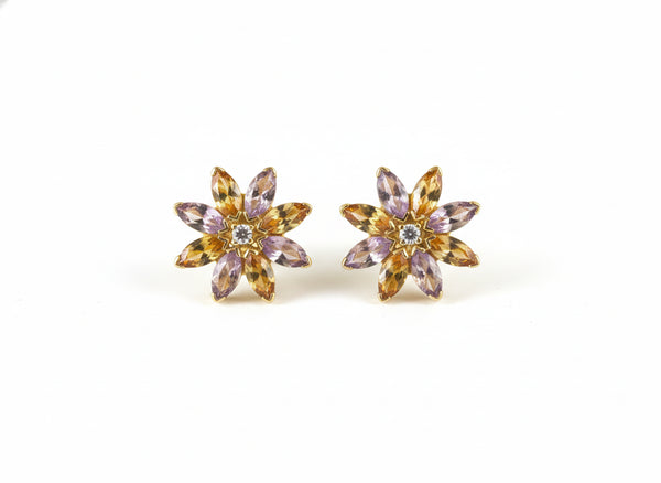 HIGH SHINE FLOWER EARRINGS