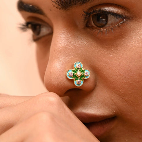 VICTORIAN ENAMEL NOSE PIN