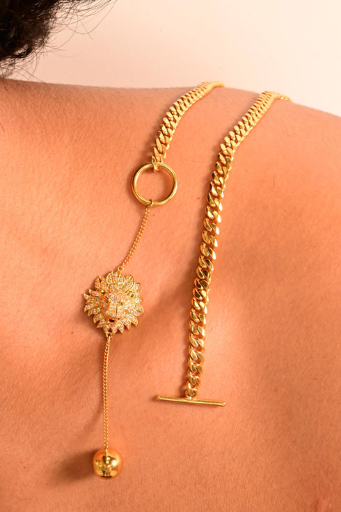 LION CUBAN CHAIN NECKLACE