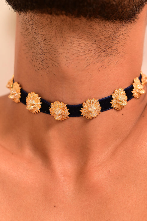 LION VELVET CHOKER