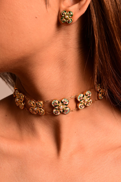 VICTORIAN ENAMEL CHOKER