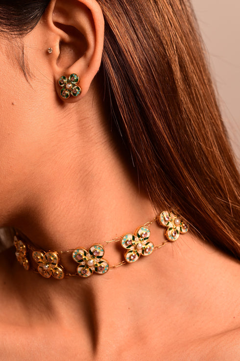 VICTORIAN ENAMEL EARRINGS